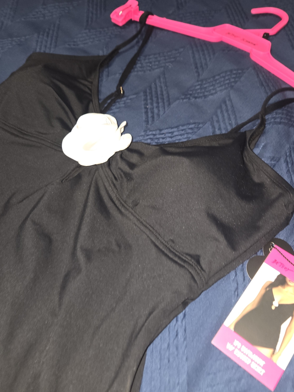 Betsey Johnson Black One-Piece Swimsuit with Sheer Skirt - Picture 5 of 5